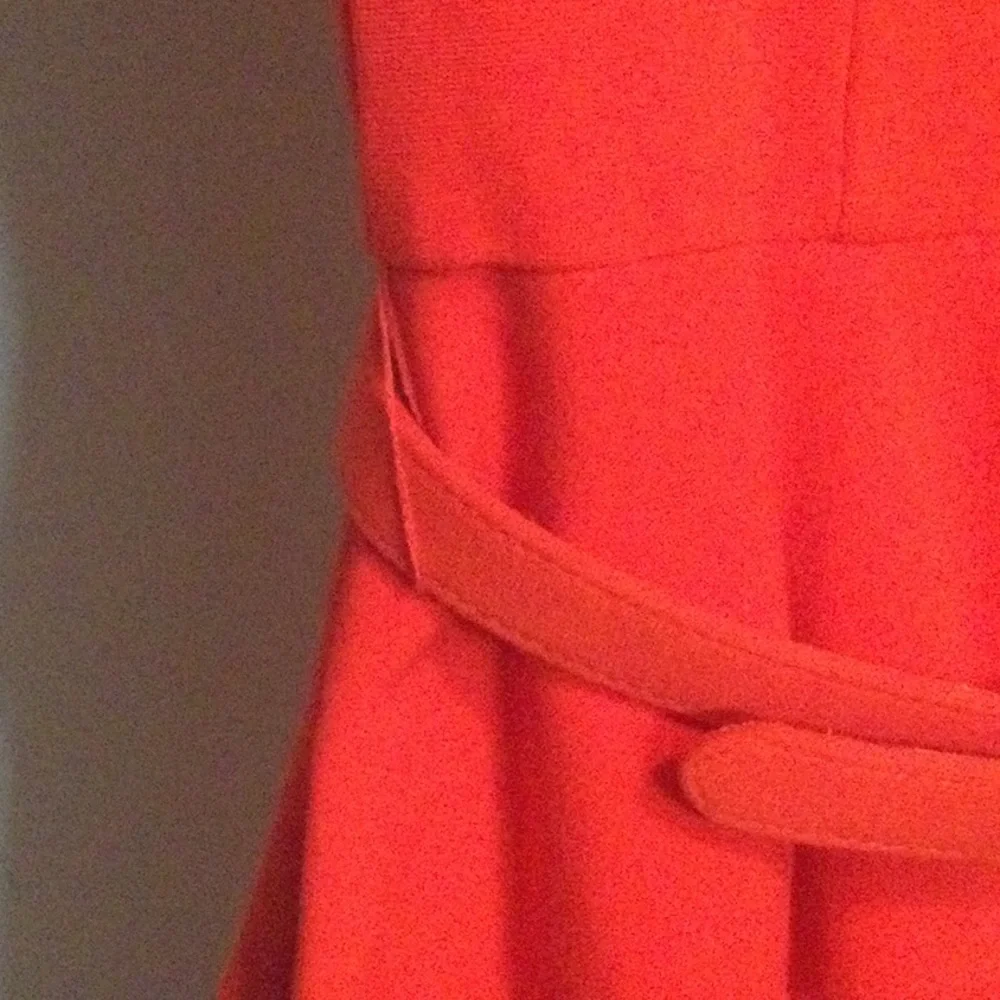 Cache Orange Peplum Dress, Size 2, with Belt - Picture 6 of 10